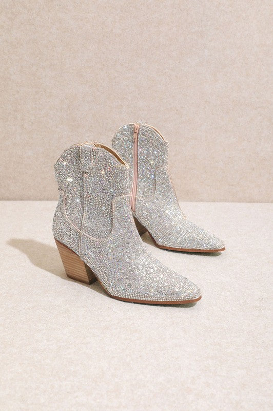 "Angel" Rhinestone Dress Boots