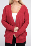 Melange Open Front Sweater Cardigan- 4 Colors