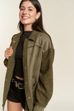 FAUX FUR AND SUEDE JACKET- OLIVE OR CAMEL