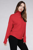 Viscose Dolman Sleeve Turtleneck Sweater Top- 5 Colors