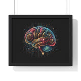 4D Brain Horizontal Framed Poster