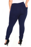 Lady's Plus Size Ponte Pants-4 Colors