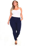 Lady's Plus Size Ponte Pants-4 Colors