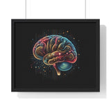 4D Brain Horizontal Framed Poster