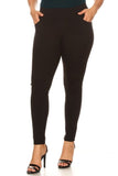 Lady's Plus Size Ponte Pants-4 Colors