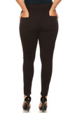 Lady's Plus Size Ponte Pants-4 Colors