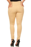 Lady's Plus Size Ponte Pants-4 Colors