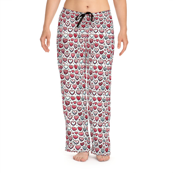 Valentine's Heart Print Women's Pajama Pants