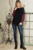 Trans Sequin Contrast Sweater Knit