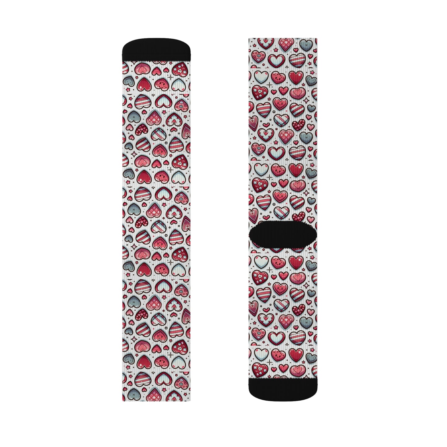 Sublimation Socks Valentines Hearts