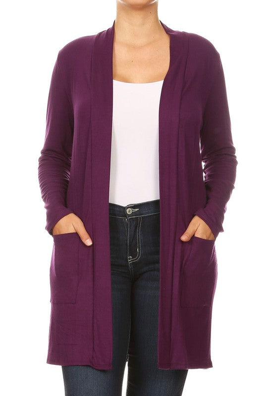 Plus Size Duster Cardigan-16 Colors