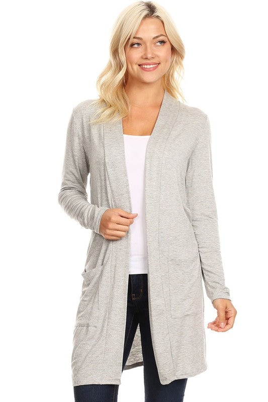 Knee Length Duster Cardigan-16 Colors