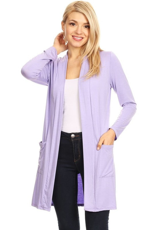 Knee Length Duster Cardigan-16 Colors