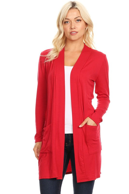 Knee Length Duster Cardigan-16 Colors