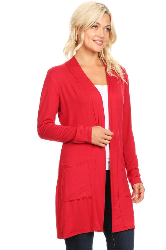 Knee Length Duster Cardigan-16 Colors