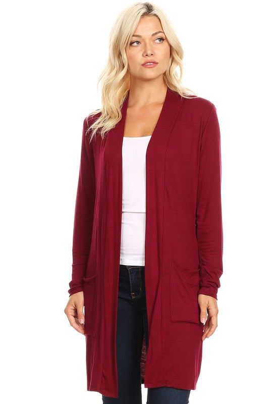 Knee Length Duster Cardigan-16 Colors