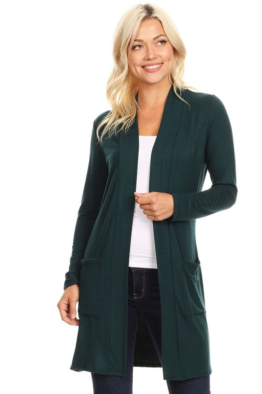Knee Length Duster Cardigan-16 Colors