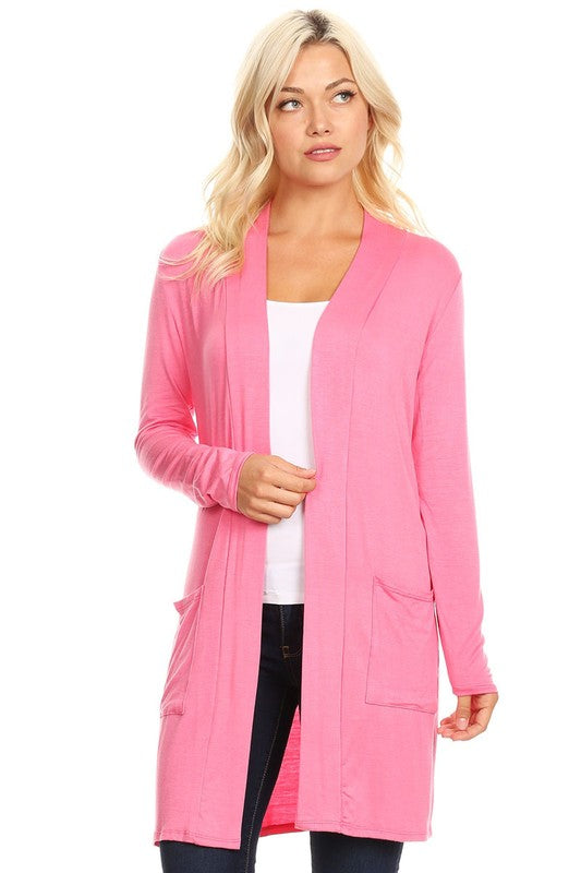 Knee Length Duster Cardigan-16 Colors