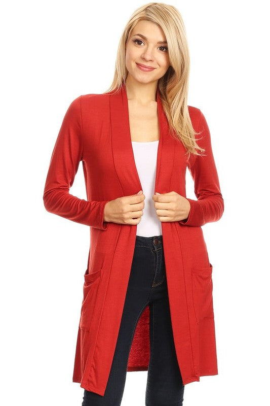 Knee Length Duster Cardigan-16 Colors
