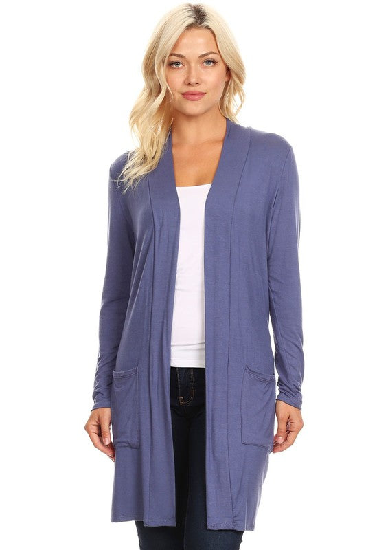 Knee Length Duster Cardigan-16 Colors