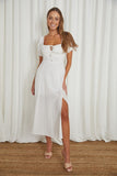 Bustier Midi White Dress