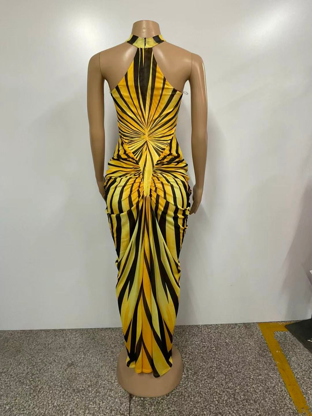 Golden Hour Halter Maxi Dress- Yellow