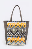 Batik Patterns Sequins Embellished Statement Tote