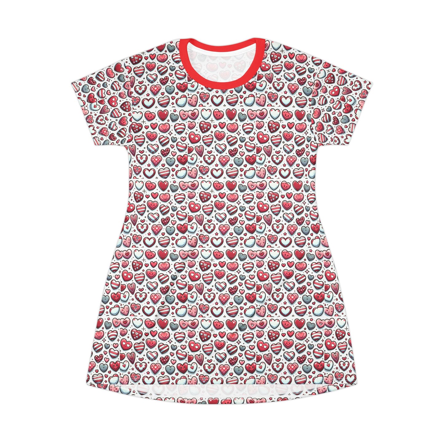 Valentines Heart T-Shirt Dress