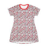 Valentines Heart T-Shirt Dress