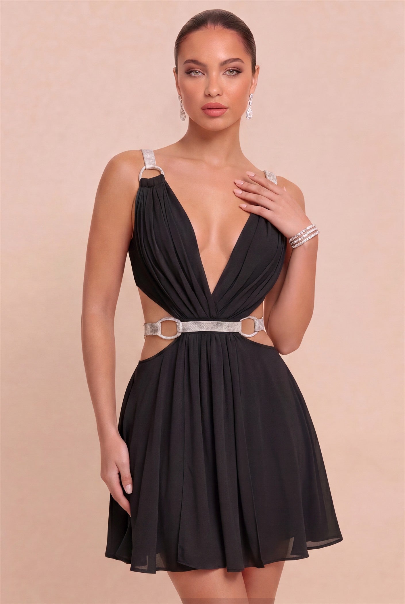 Lunea MIni Dress- Black