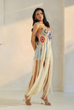Crochet Patched Long Fringe Top