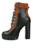 YETI HIGH HEEL LACE-UP BIKER BOOT- 3 COLORS