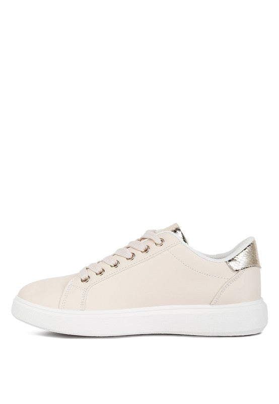 Claude Faux Leather Back Panel Detail Sneakers- 3 Colors