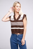 Striped Pattern Sweater Vest