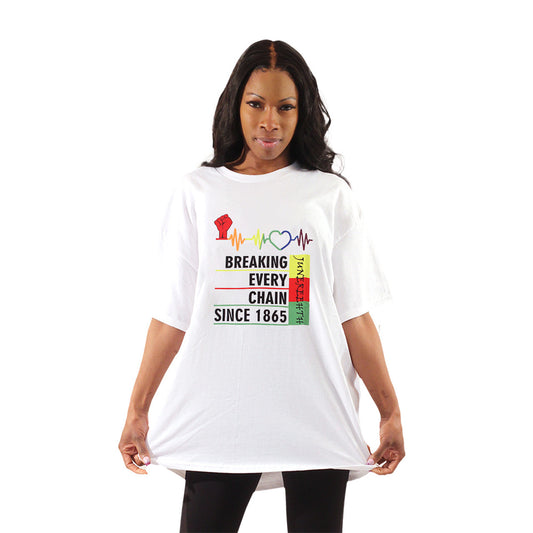 JuneTeenth Breaking Every Chain T-Shirt - White