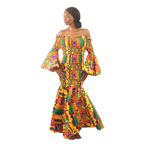 "Made in Ghana" African Kente Gown