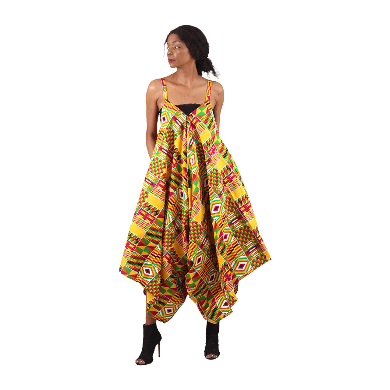 Shanti Bold African Ankara Print Jumpsuit