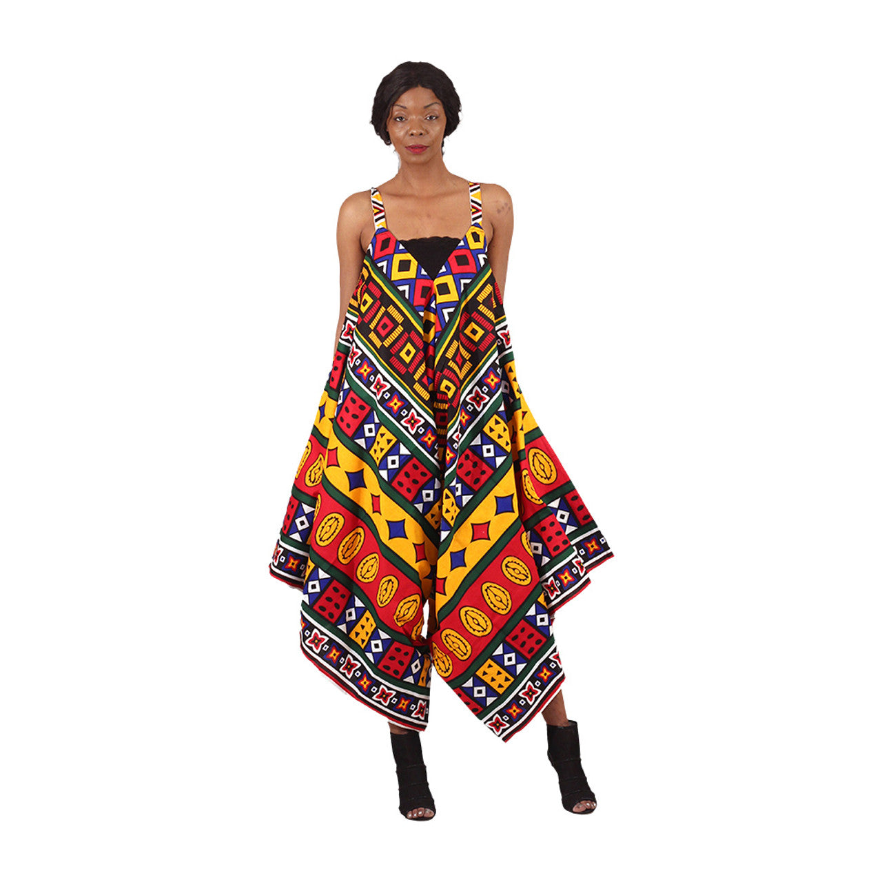 Shanti Bold African Ankara Print Jumpsuit