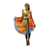 African Native Print Umbrella Dress Set of 3