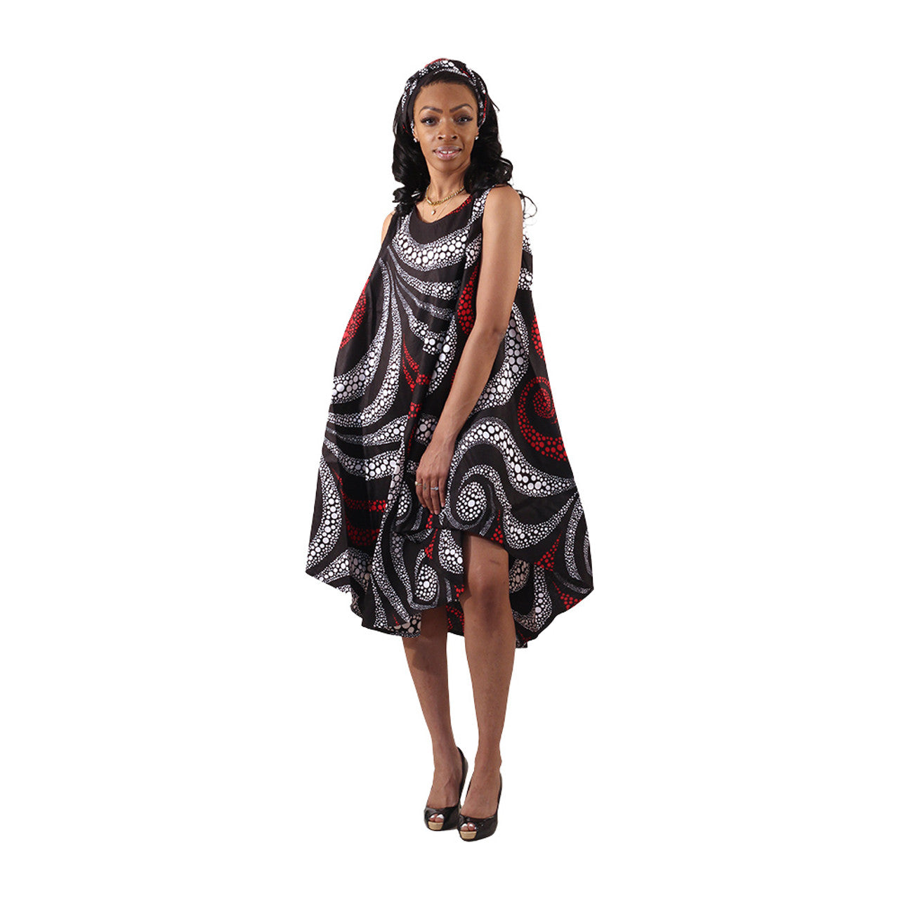 African Ankara Print Umbrella Dress-6 Colors