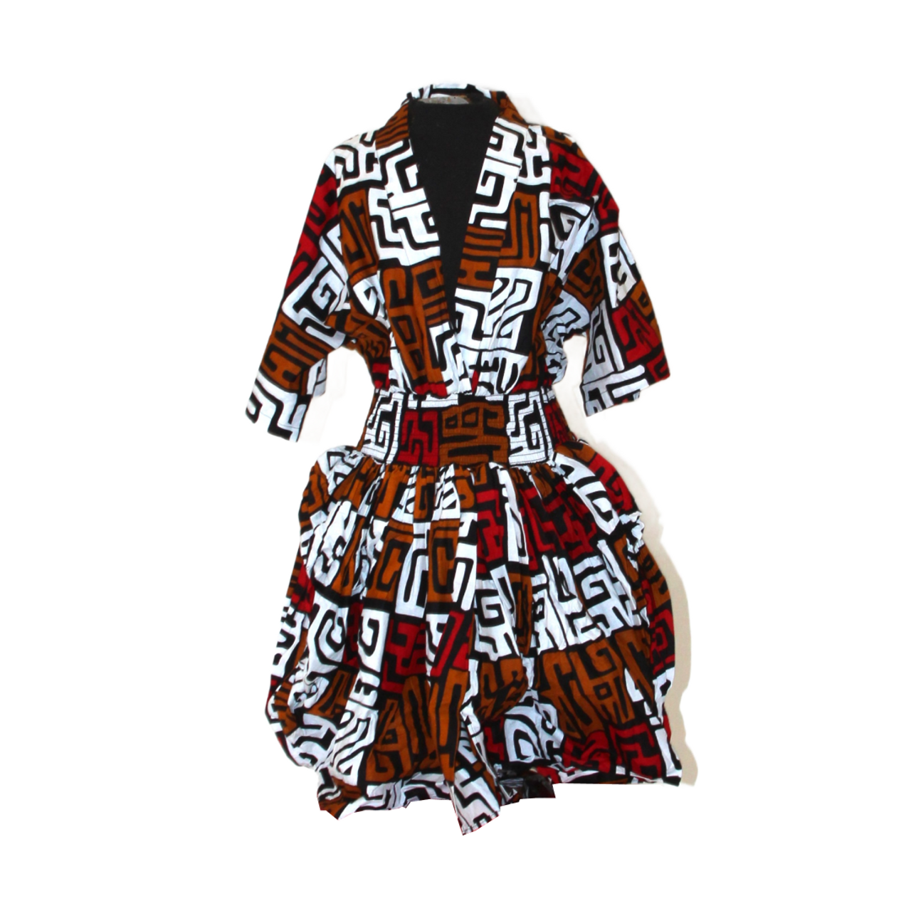 Ankara Print Balloon Dress- 2 Colors