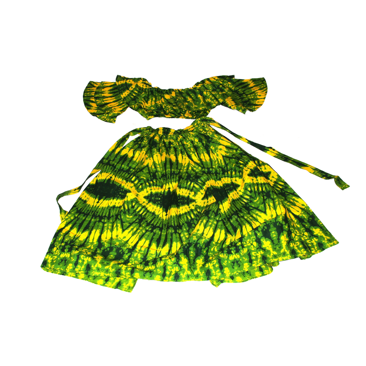 Ankara Print Crop-top & Split Skirt Set- 2 Colors