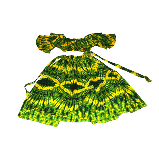 Ankara Print Crop-top & Split Skirt Set- 2 Colors