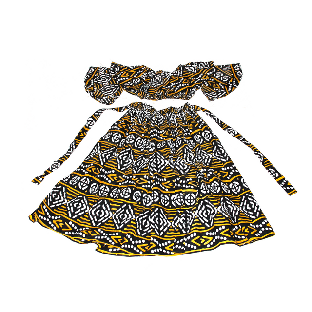 Ankara Print Crop-top & Split Skirt Set- 2 Colors