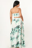 Summer Palm Fling Maxi Skirt Set