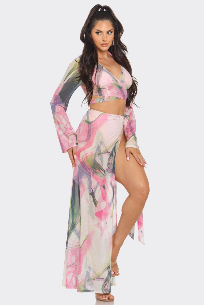 4-PIece Bikini & Coverup Set