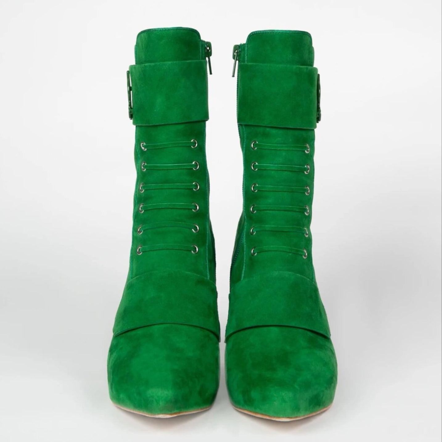 Michaela V Marta Green Suede Boots