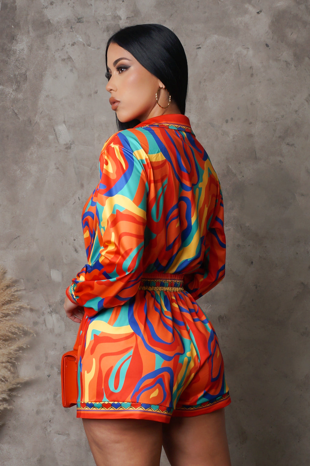 Bold Colors Waist String Romper