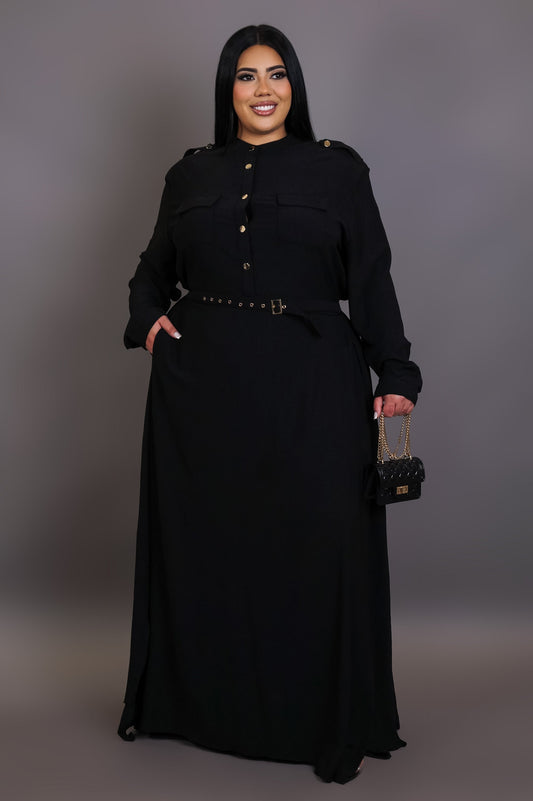 Plus Size Magdalena Maxi Dress- Black