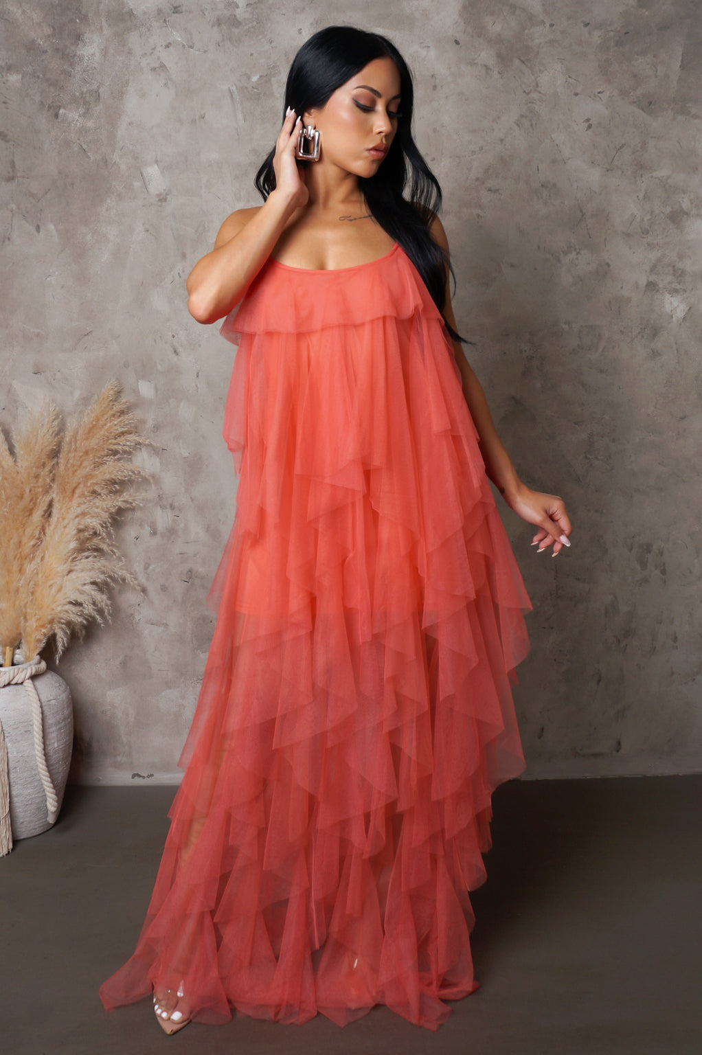 All Ruffled Up Maxi Dress